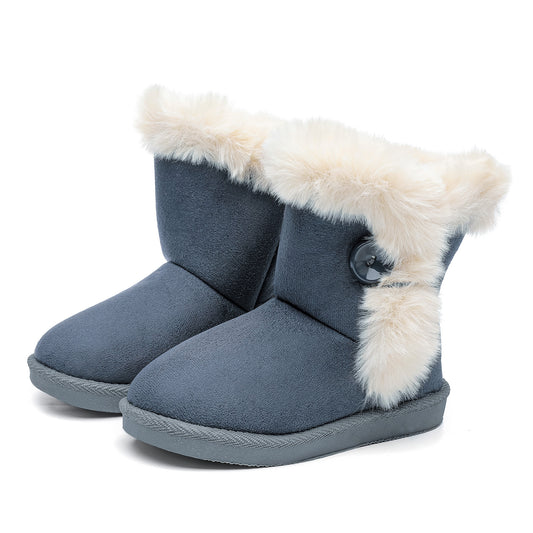 产品 Toddler Girls Boys Winter Shoes Fur Lining Snow Boots Warm Flat Shoes Outdoor Boots for Kids(Toddler/Little Kid)